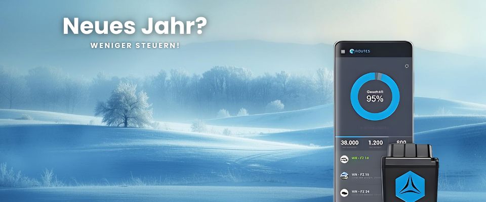 Titelbild des BLOG-Artikels Im neuen Jahr sparen & jetzt auf das elektronische Fahrtenbuch wechseln!
